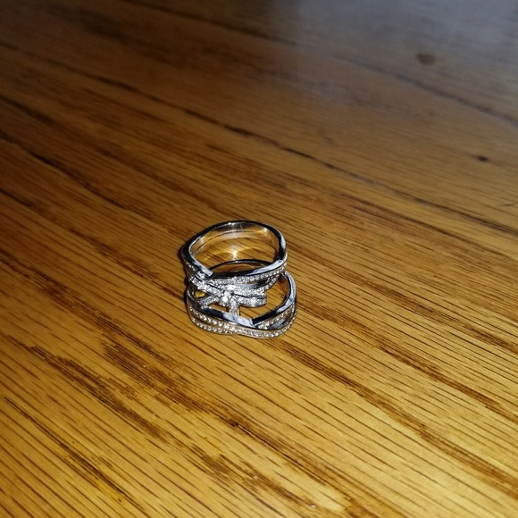 Sterling silver stackable bowknot ring - Picture 4 of 5